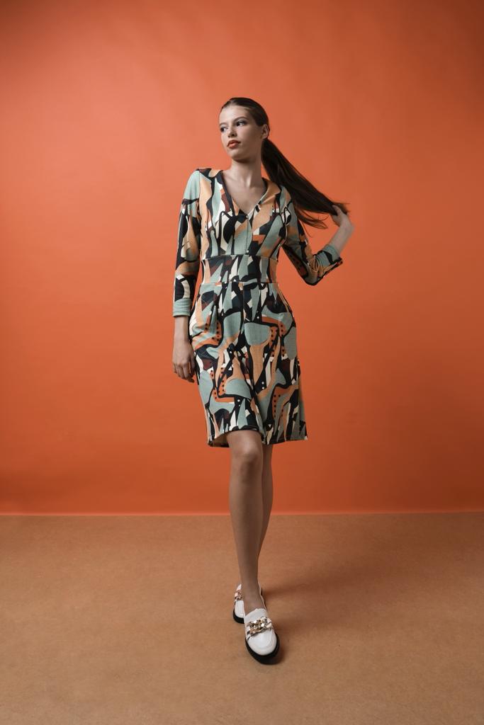 Vestido midi colonial