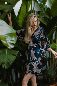 Vestido Midi Madalena tigres